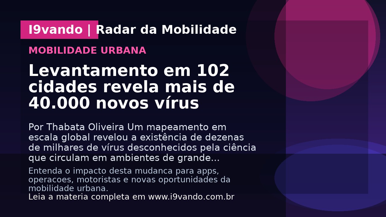 Levantamento em 102 cidades revela mais de 40.000 novos vírus