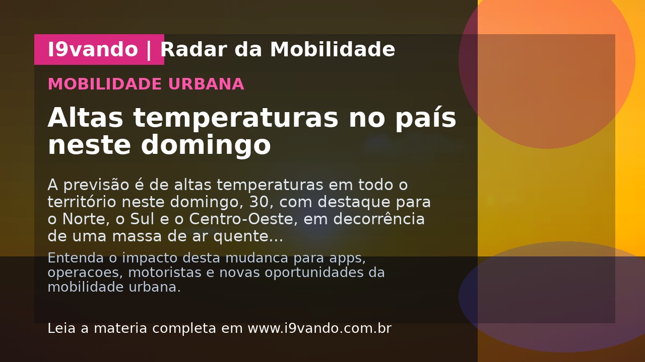 Altas temperaturas no país neste domingo