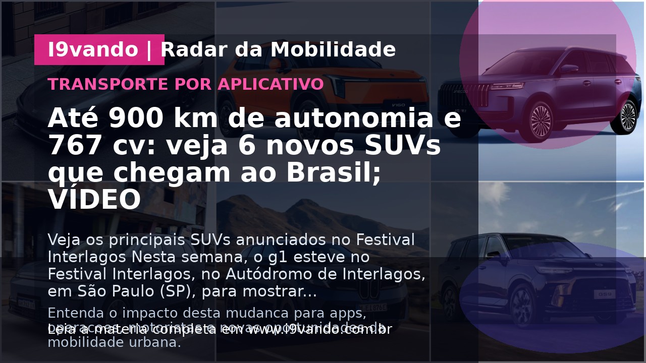 Até 900 km de autonomia e 767 cv: veja 6 novos SUVs que chegam ao Brasil; VÍDEO