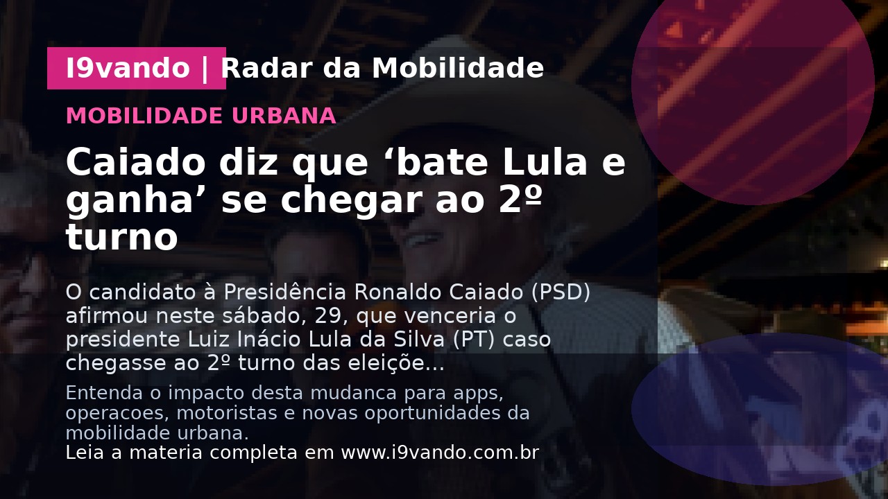 Caiado diz que ‘bate Lula e ganha’ se chegar ao 2º turno