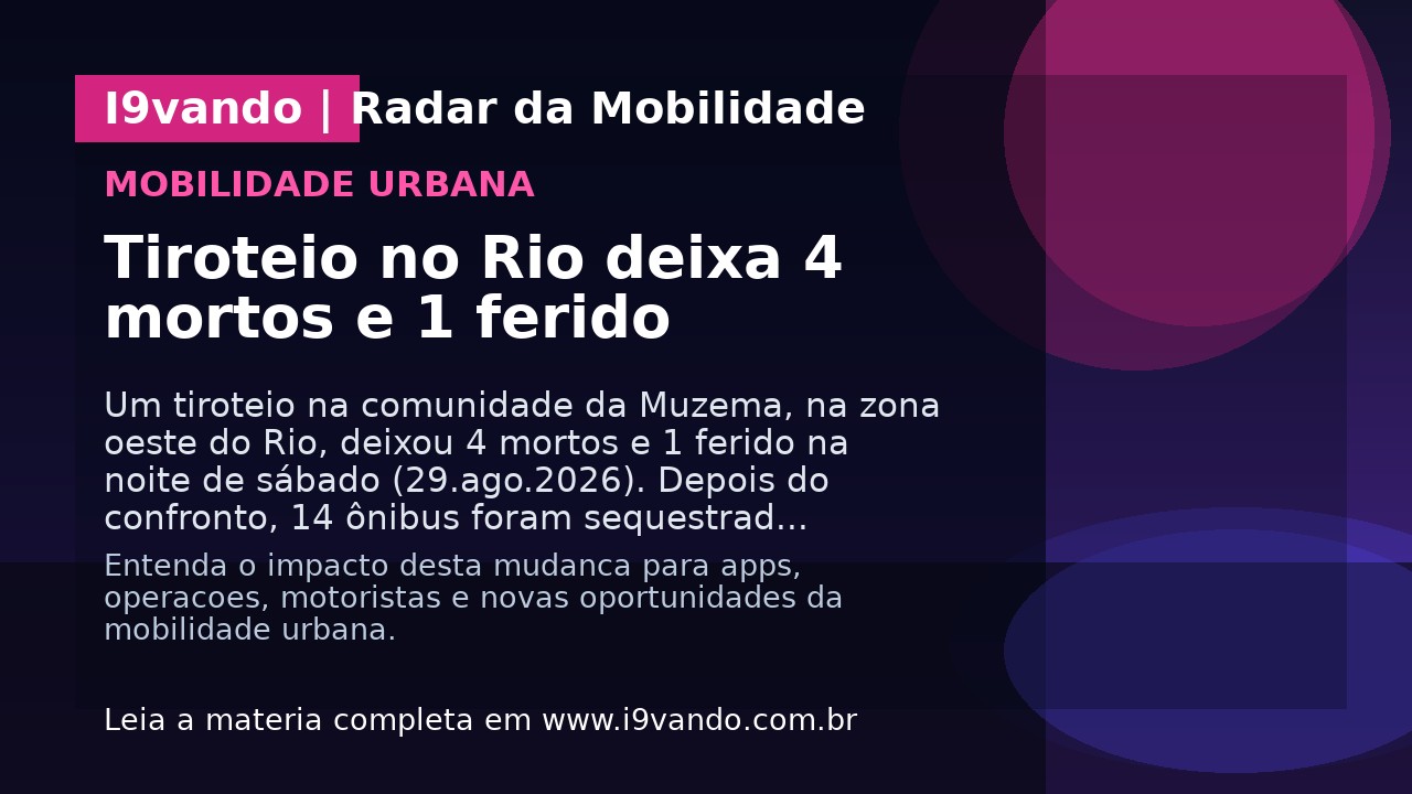 Tiroteio no Rio deixa 4 mortos e 1 ferido