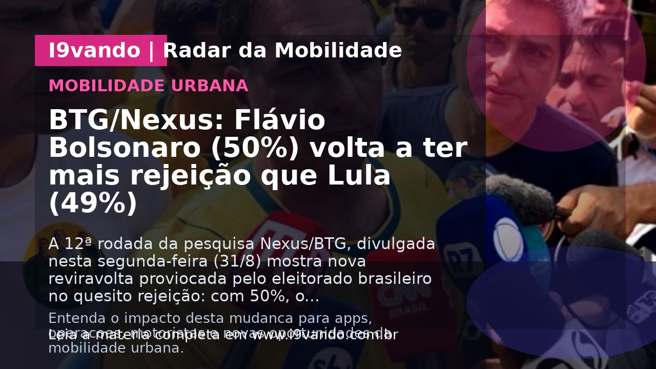 BTG/Nexus: Flávio Bolsonaro (50%) volta a ter mais rejeição que Lula (49%)