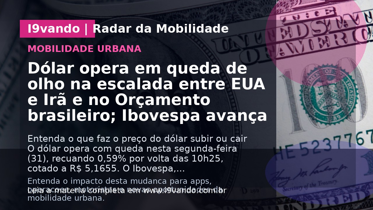 Dólar opera em queda de olho na escalada entre EUA e Irã e no Orçamento brasileiro; Ibovespa avança