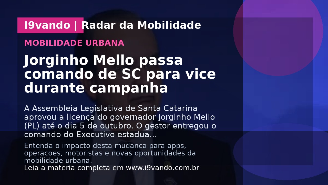 Jorginho Mello passa comando de SC para vice durante campanha