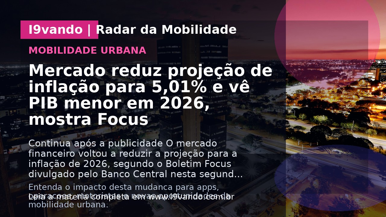 Mercado reduz projeção de inflação para 5,01% e vê PIB menor em 2026, mostra Focus