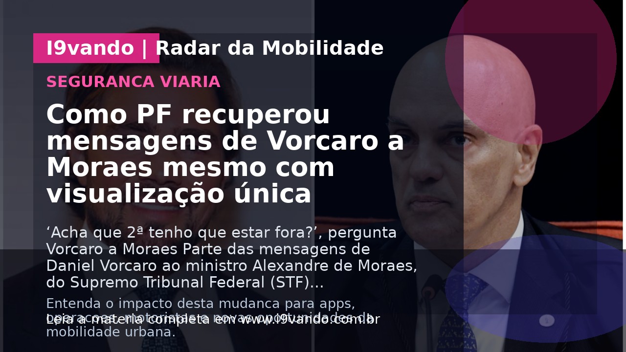 Como PF recuperou mensagens de Vorcaro a Moraes mesmo com visualização única