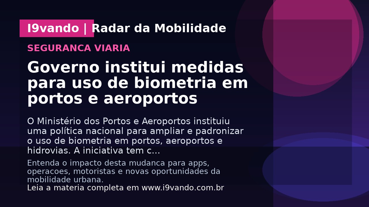 Governo institui medidas para uso de biometria em portos e aeroportos