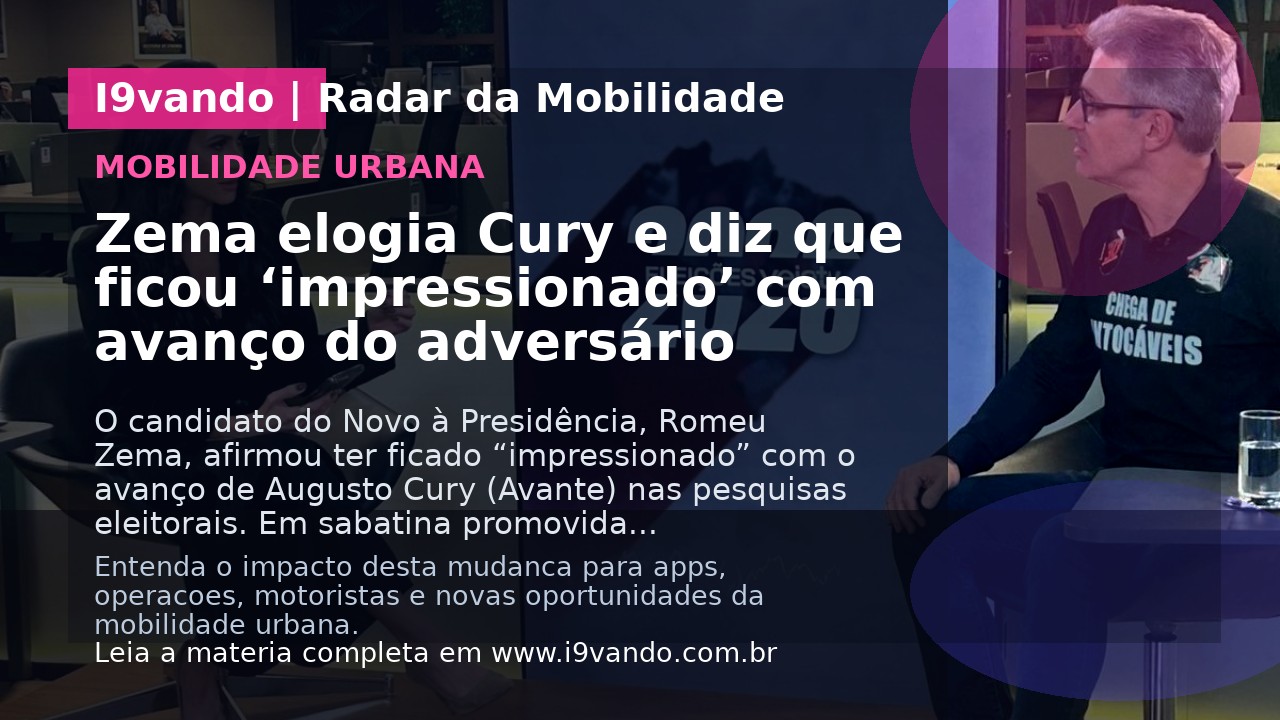 Zema elogia Cury e diz que ficou ‘impressionado’ com avanço do adversário