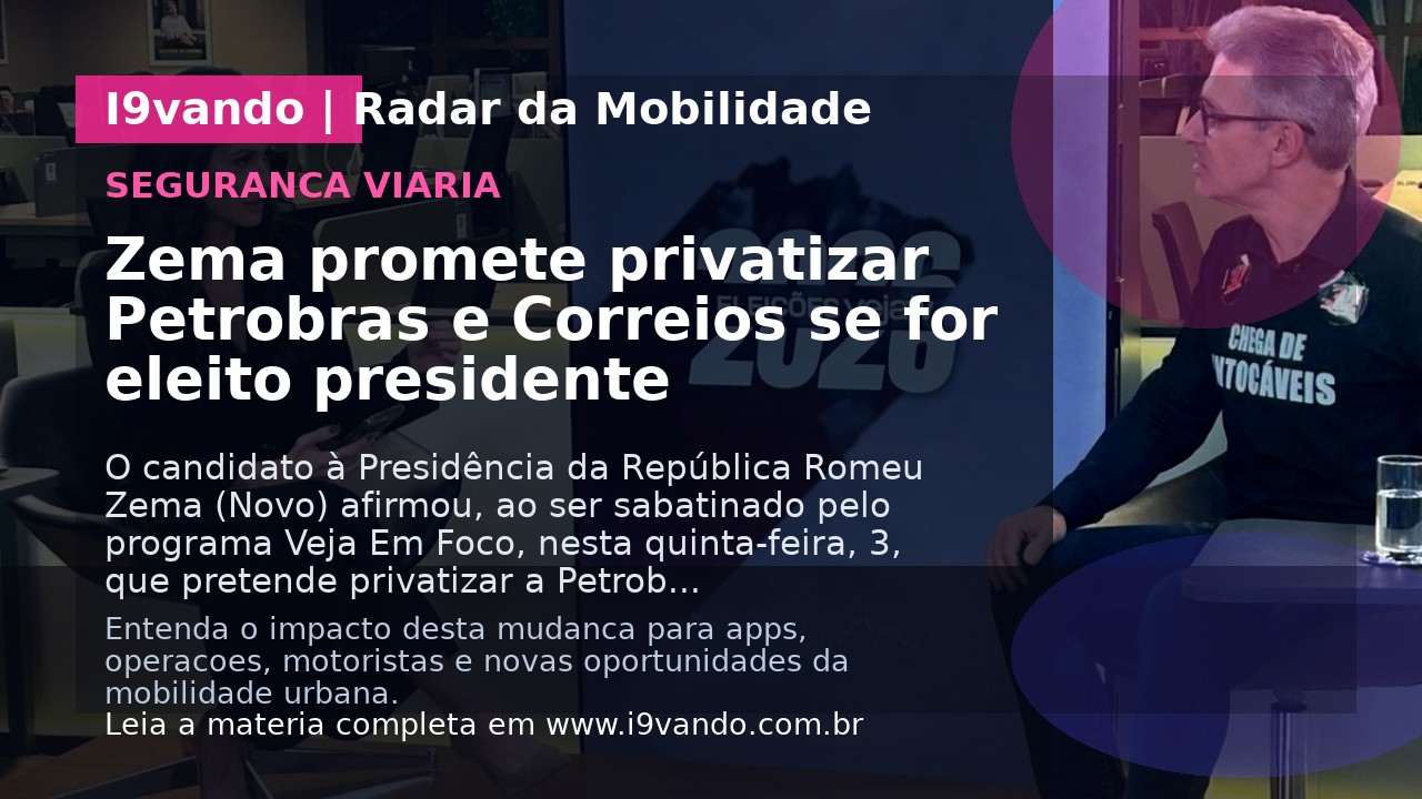 Zema promete privatizar Petrobras e Correios se for eleito presidente