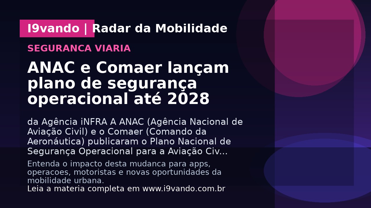 ANAC e Comaer lançam plano de segurança operacional até 2028