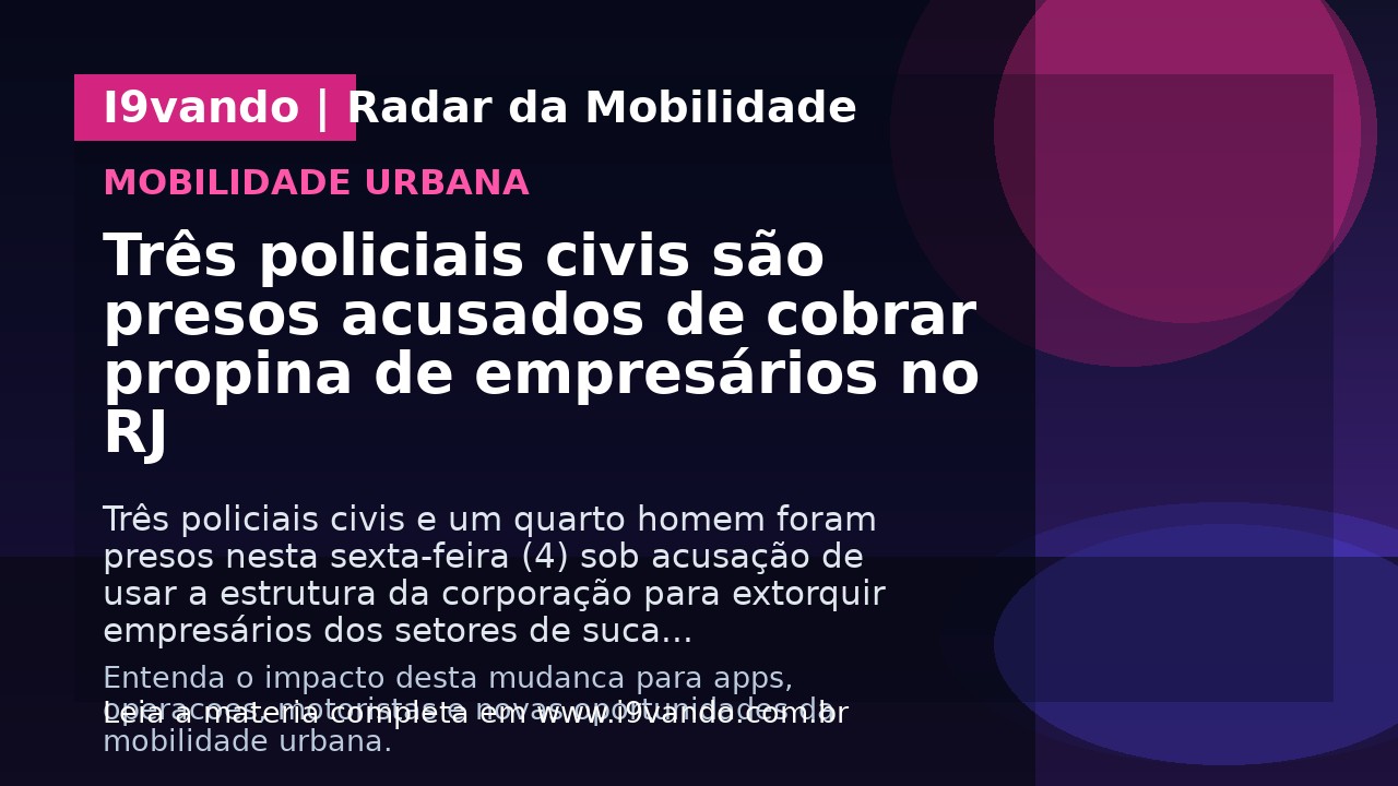 Três policiais civis são presos acusados de cobrar propina de empresários no RJ