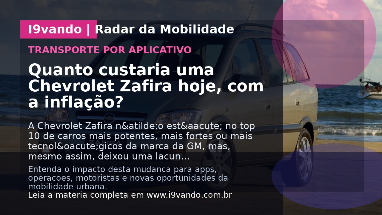 Quanto custaria uma Chevrolet Zafira hoje, com a inflação?