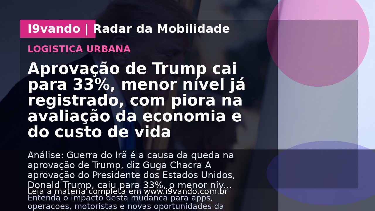 Aprovação de Trump cai para 33%, menor nível já registrado, com piora na avaliação da economia e do custo de vida