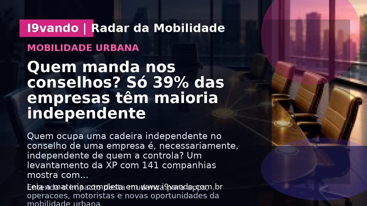 Quem manda nos conselhos? Só 39% das empresas têm maioria independente