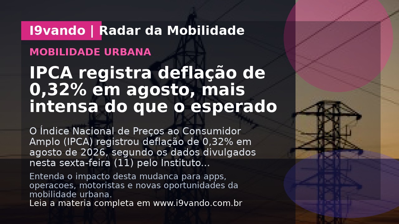 IPCA registra deflação de 0,32% em agosto, mais intensa do que o esperado