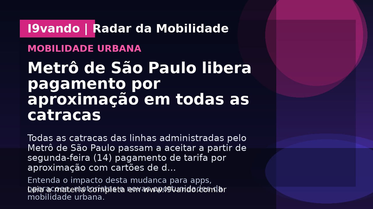 Metrô de São Paulo libera pagamento por aproximação em todas as catracas