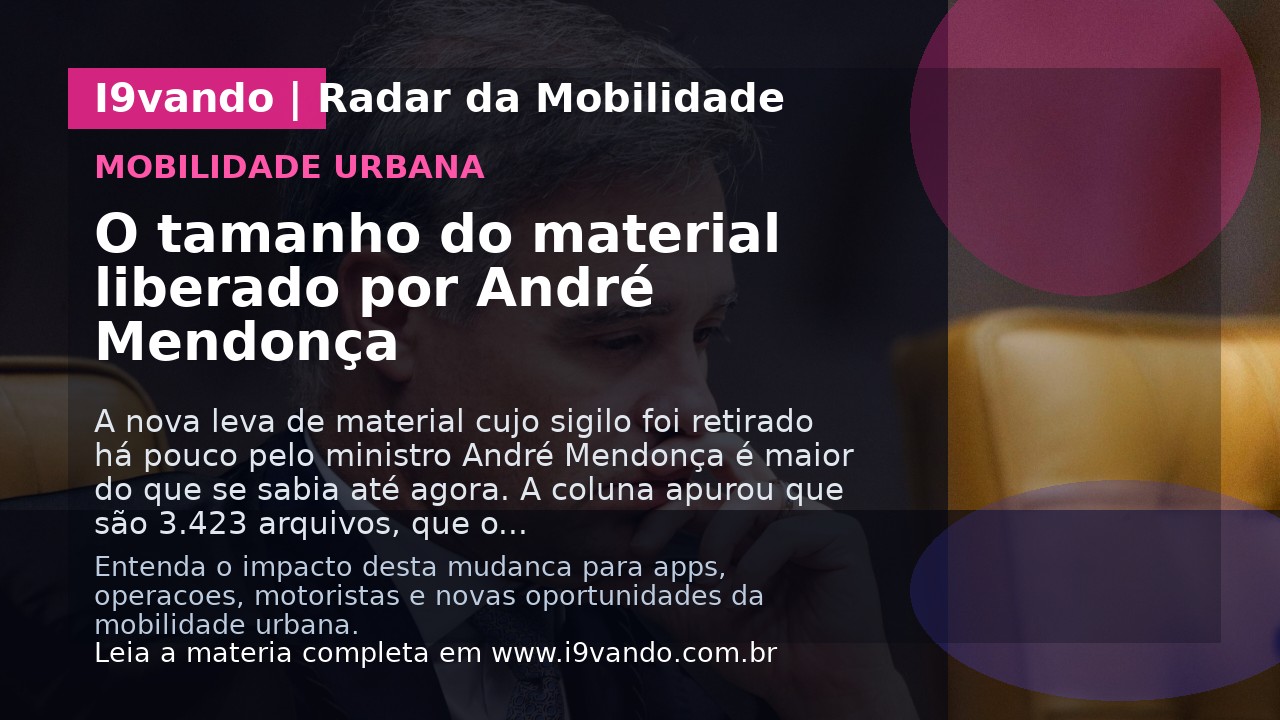 O tamanho do material liberado por André Mendonça
