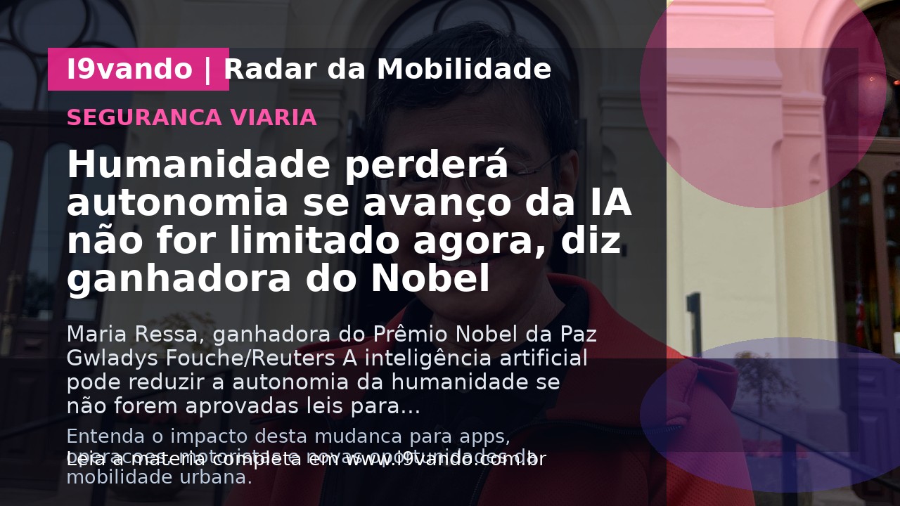 Humanidade perderá autonomia se avanço da IA não for limitado agora, diz ganhadora do Nobel