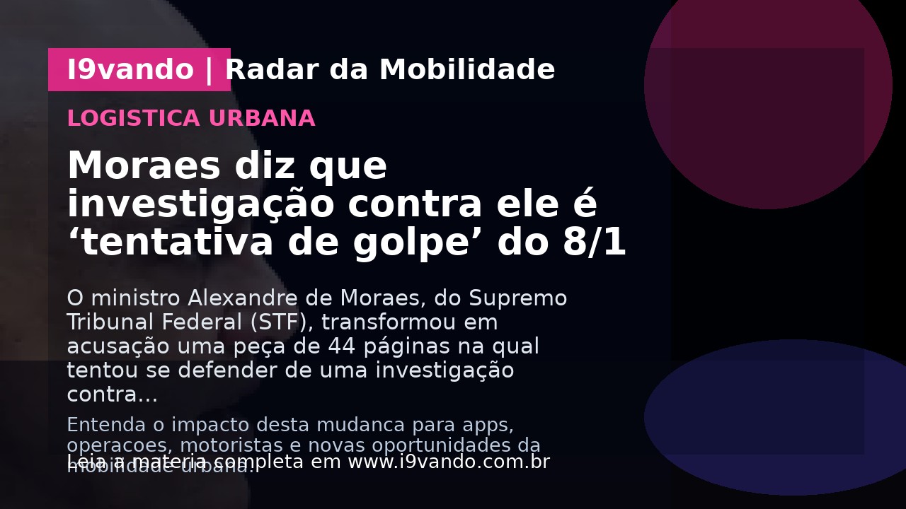 Moraes diz que investigação contra ele é ‘tentativa de golpe’ do 8/1