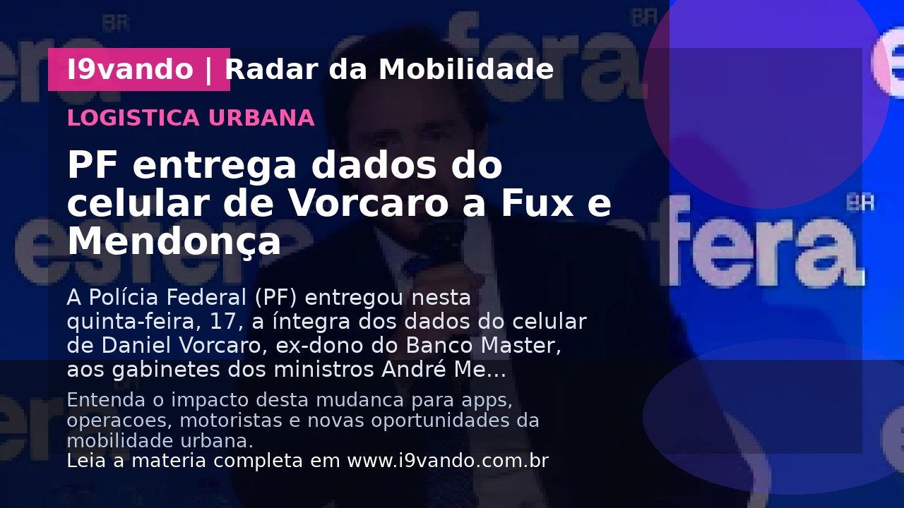 PF entrega dados do celular de Vorcaro a Fux e Mendonça