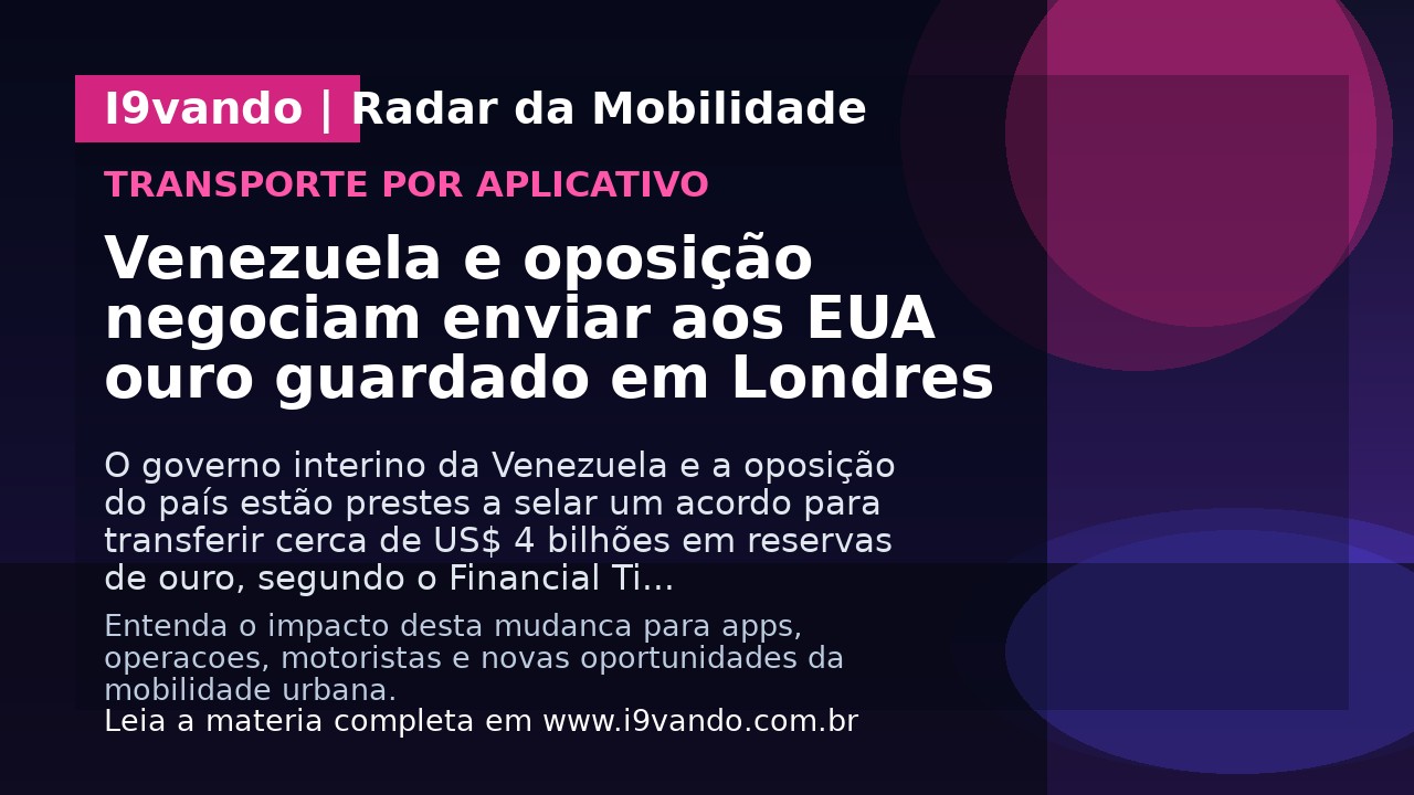 Venezuela e oposição negociam enviar aos EUA ouro guardado em Londres