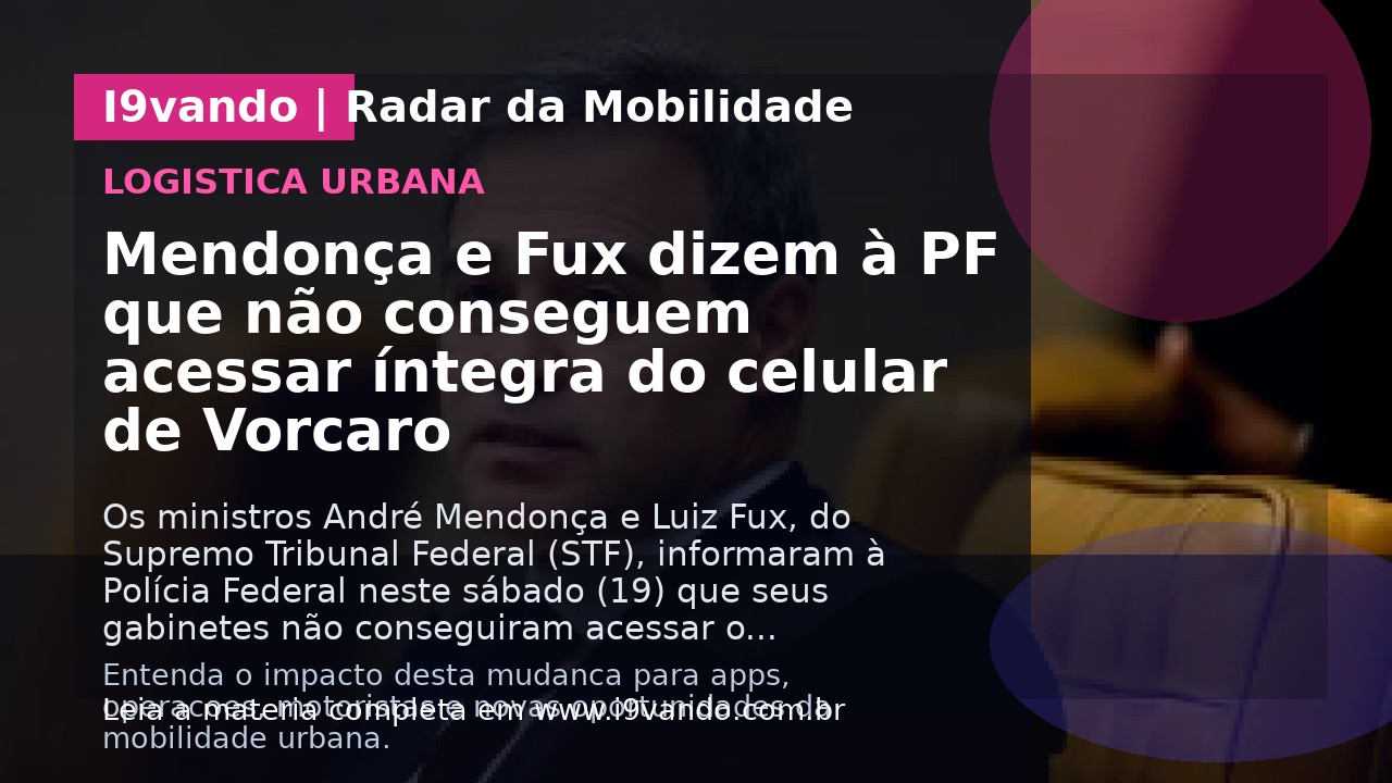 Mendonça e Fux dizem à PF que não conseguem acessar íntegra do celular de Vorcaro