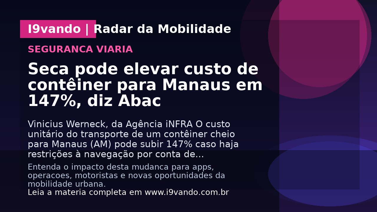 Seca pode elevar custo de contêiner para Manaus em 147%, diz Abac