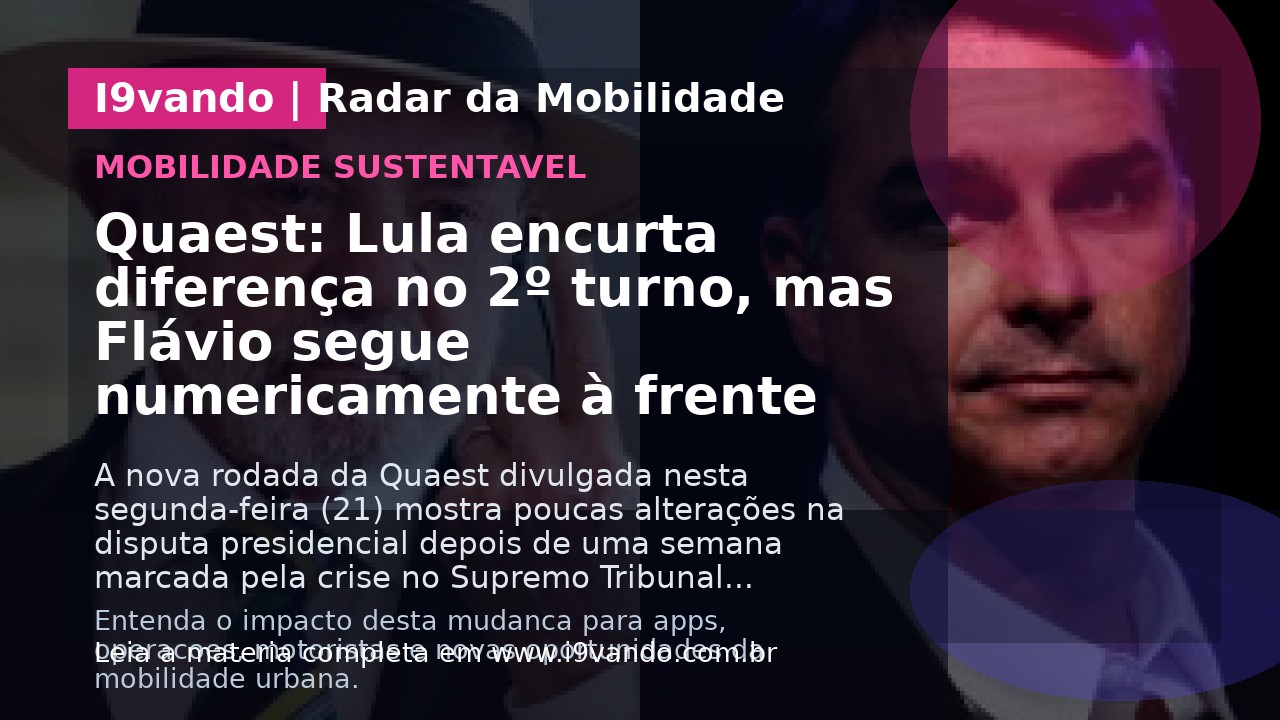 Quaest: Lula encurta diferença no 2º turno, mas Flávio segue numericamente à frente