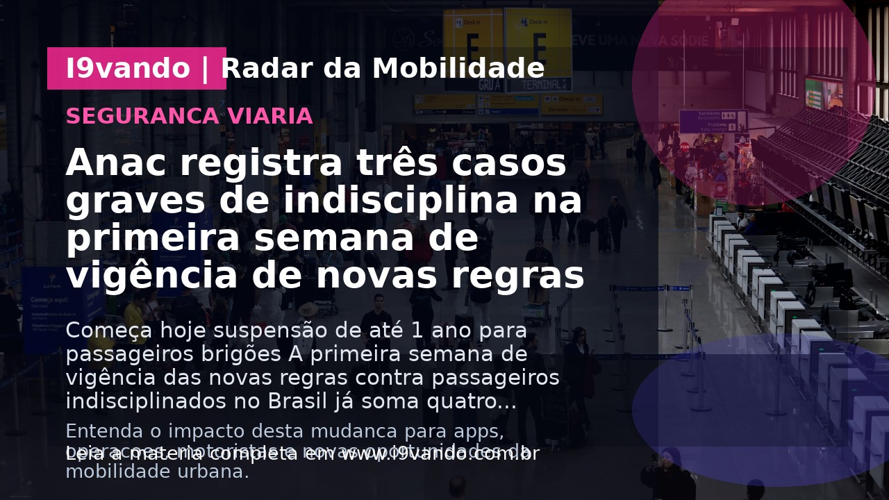 Anac registra três casos graves de indisciplina na primeira semana de vigência de novas regras