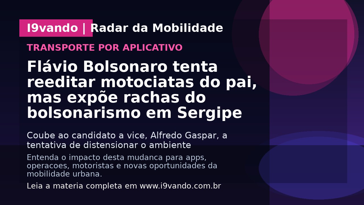 Flávio Bolsonaro tenta reeditar motociatas do pai, mas expõe rachas do bolsonarismo em Sergipe