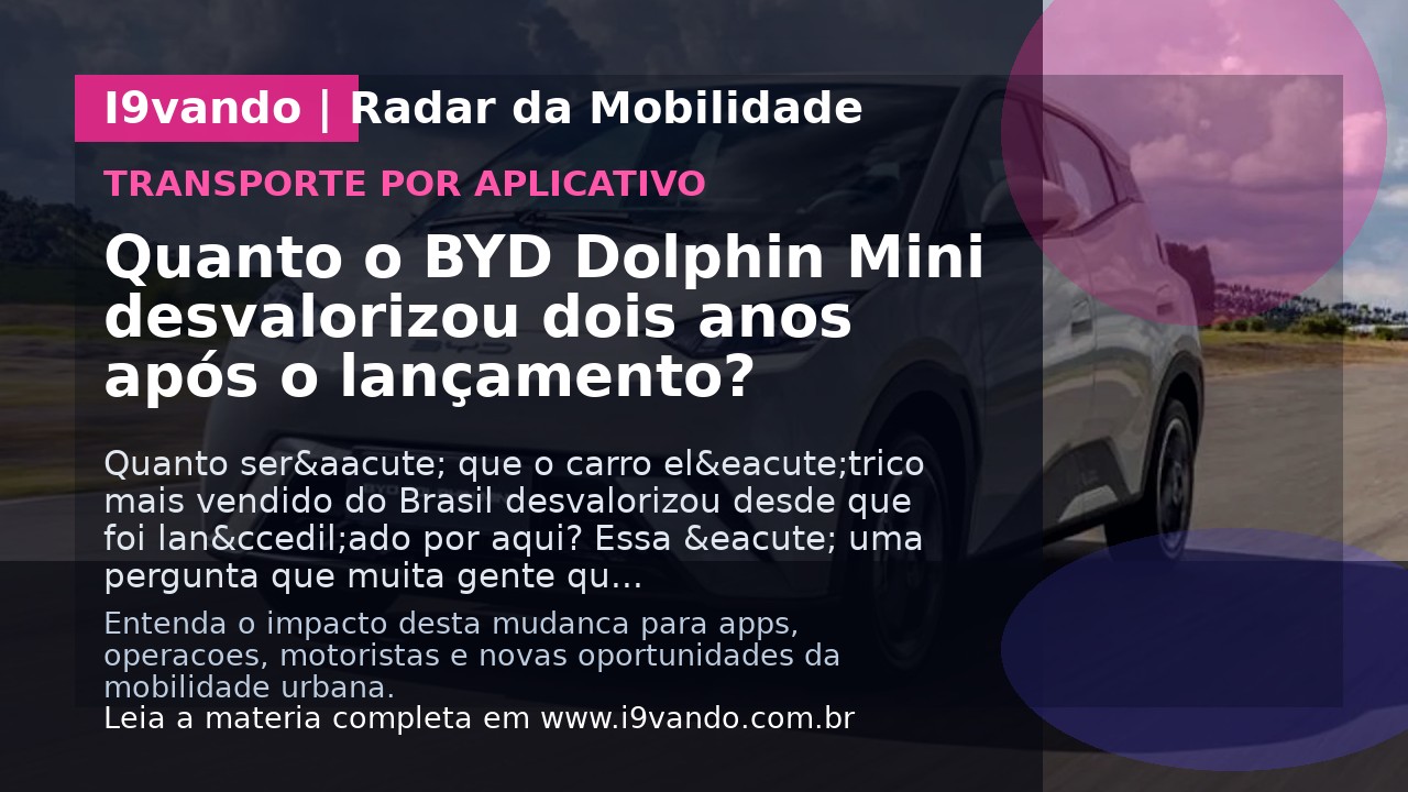 Quanto o BYD Dolphin Mini desvalorizou dois anos após o lançamento?