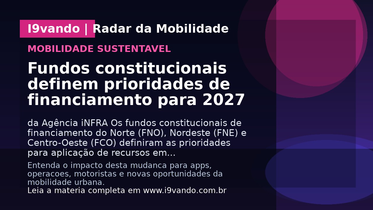 Fundos constitucionais definem prioridades de financiamento para 2027