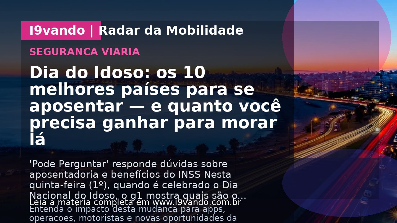Dia do Idoso: os 10 melhores países para se aposentar — e quanto você precisa ganhar para morar lá