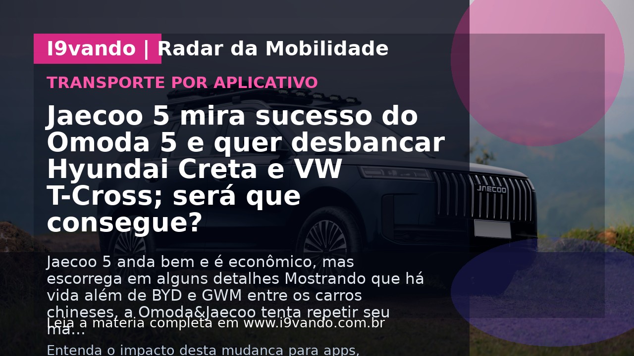 Jaecoo 5 mira sucesso do Omoda 5 e quer desbancar Hyundai Creta e VW T-Cross; será que consegue?