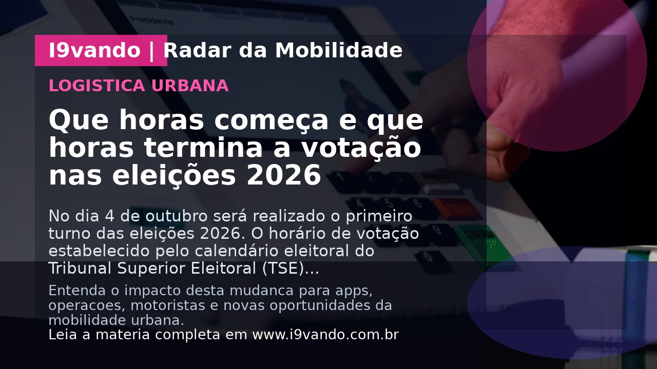 Que horas começa e que horas termina a votação nas eleições 2026