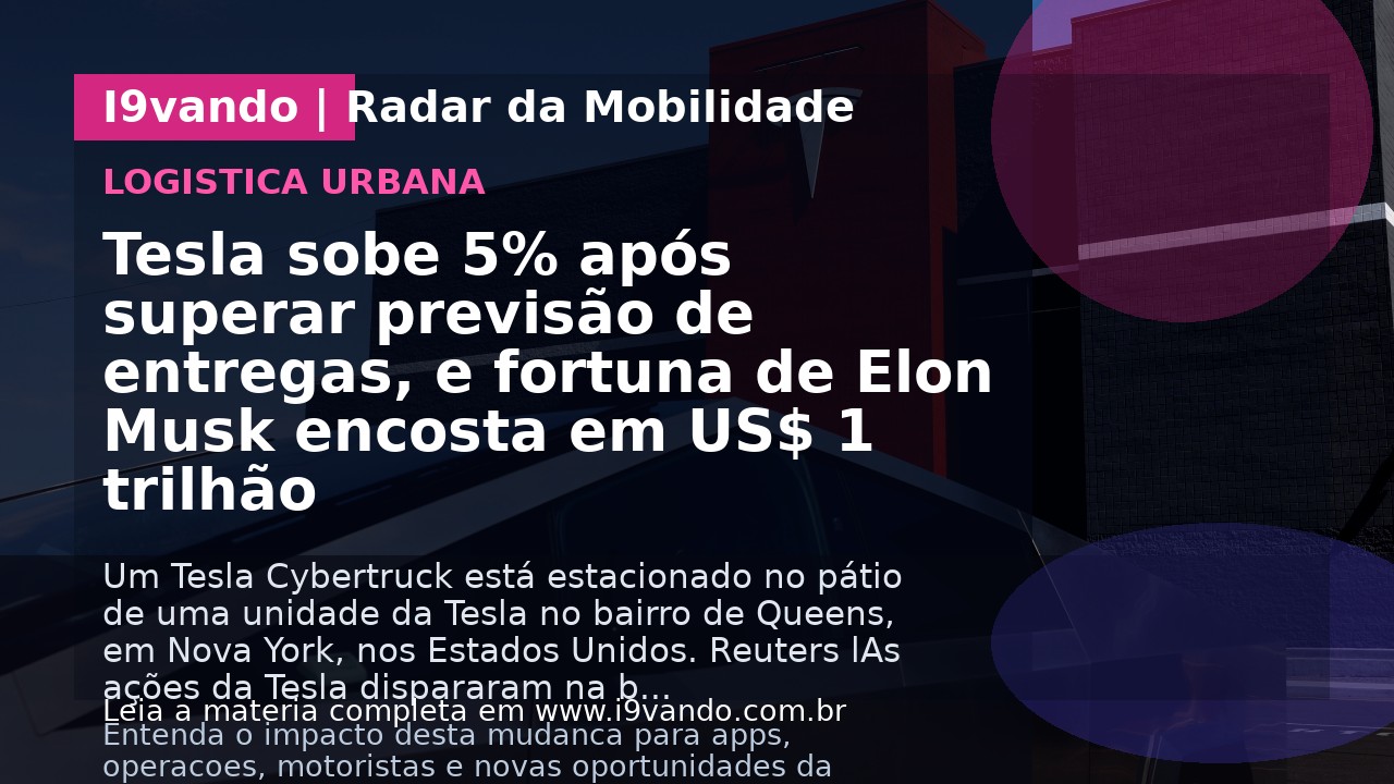 Tesla sobe 5% após superar previsão de entregas, e fortuna de Elon Musk encosta em US$ 1 trilhão