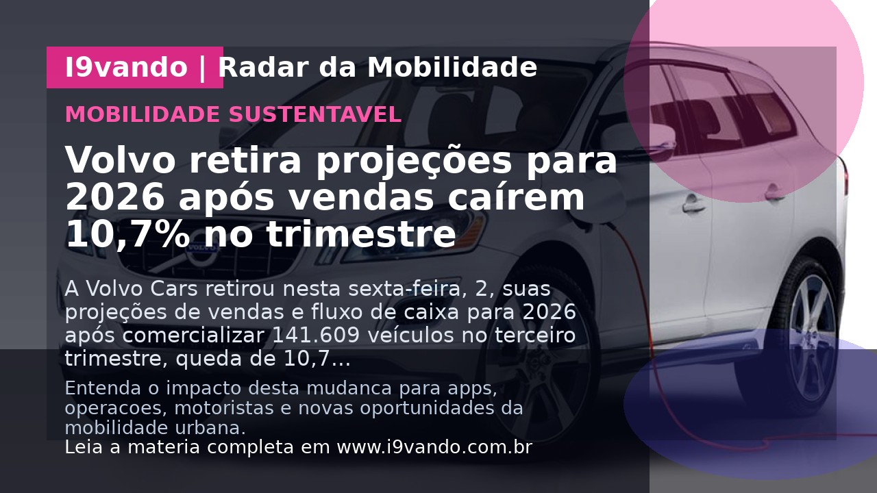 Volvo retira projeções para 2026 após vendas caírem 10,7% no trimestre