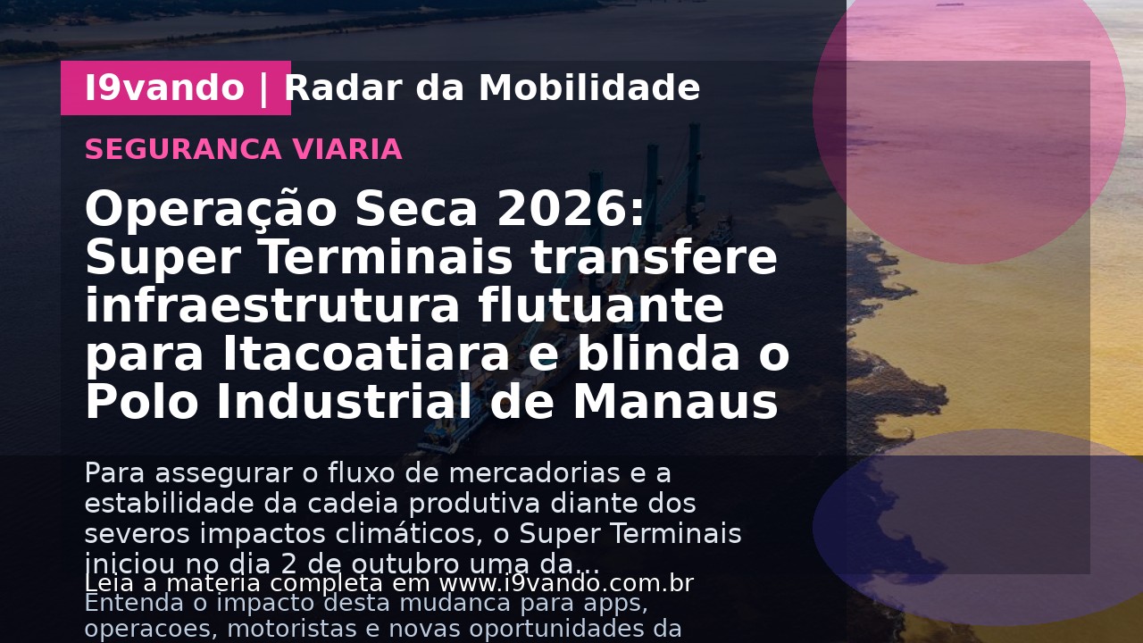 Operação Seca 2026: Super Terminais transfere infraestrutura flutuante para Itacoatiara e blinda o Polo Industrial de Manaus